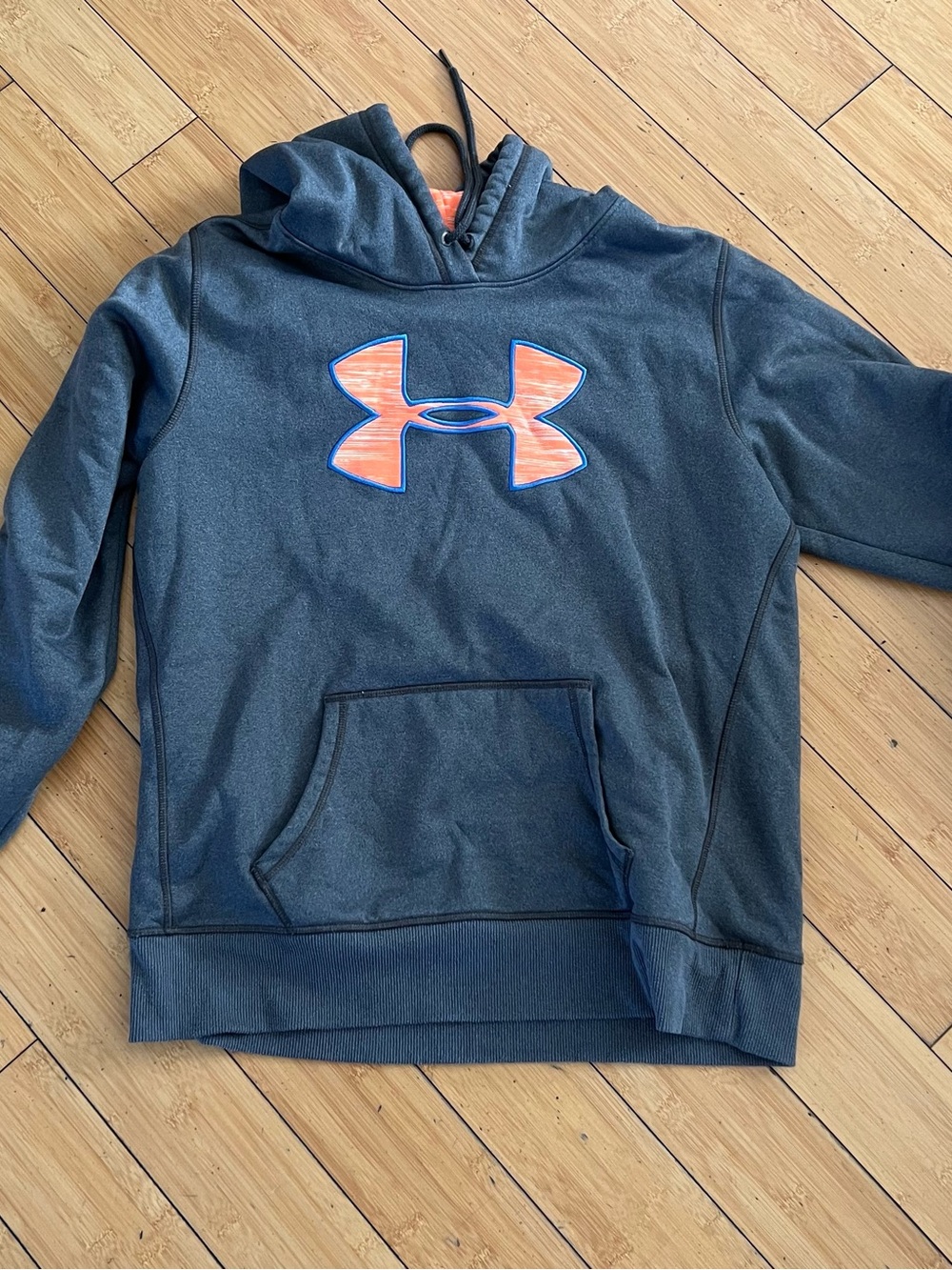 Women’s Under Armour Dark Gray Hoodie with Orange Logo